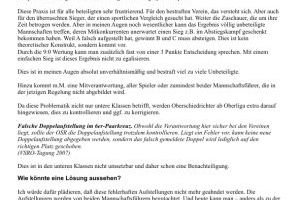 Kampflose Wertungen im Tischtennis gehören hinterfragt